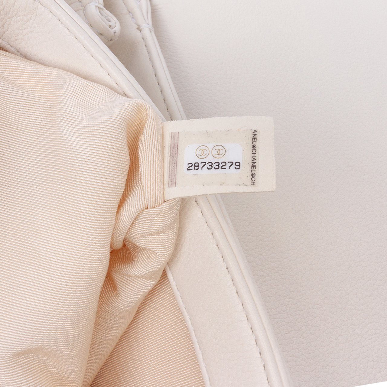 Chanel Quilted Calfskin Pearl CC Accordion Flap Wit