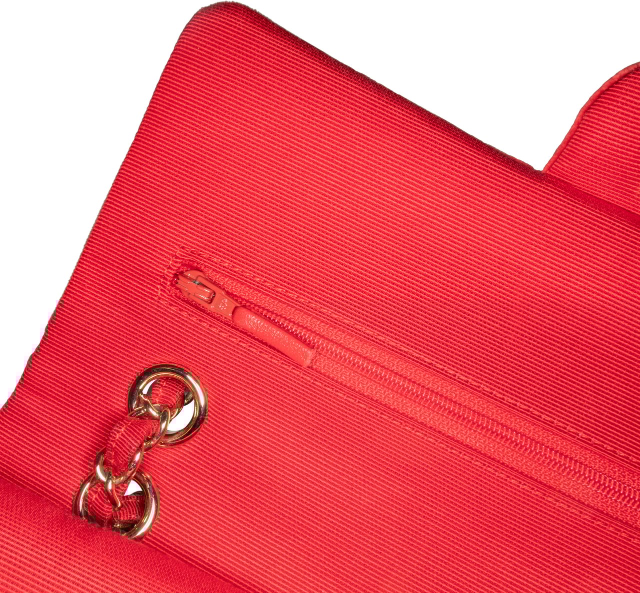 Chanel Medium Classic Velvet Double Flap Rood
