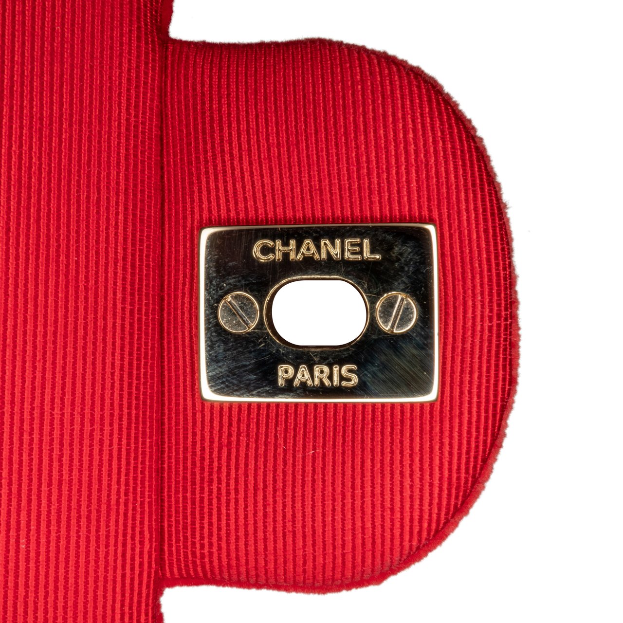 Chanel Medium Classic Velvet Double Flap Rood