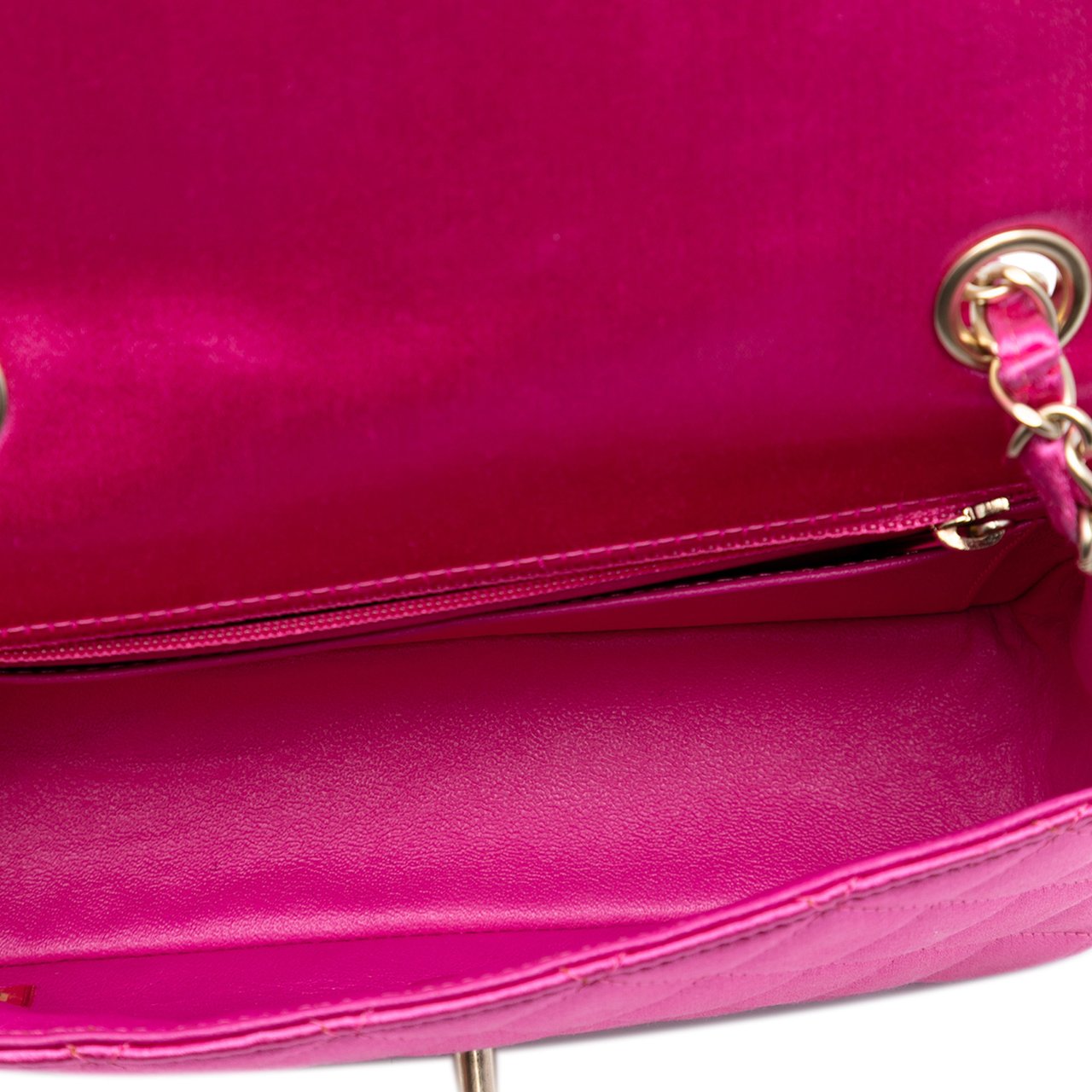 Chanel Mini Rectangular Classic Satin Single Flap Roze