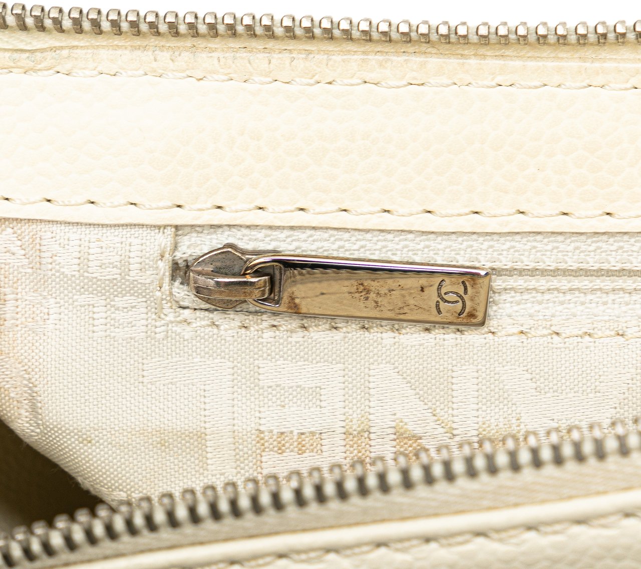 Chanel Caviar Perforated Pulley Shoulder Bag Wit