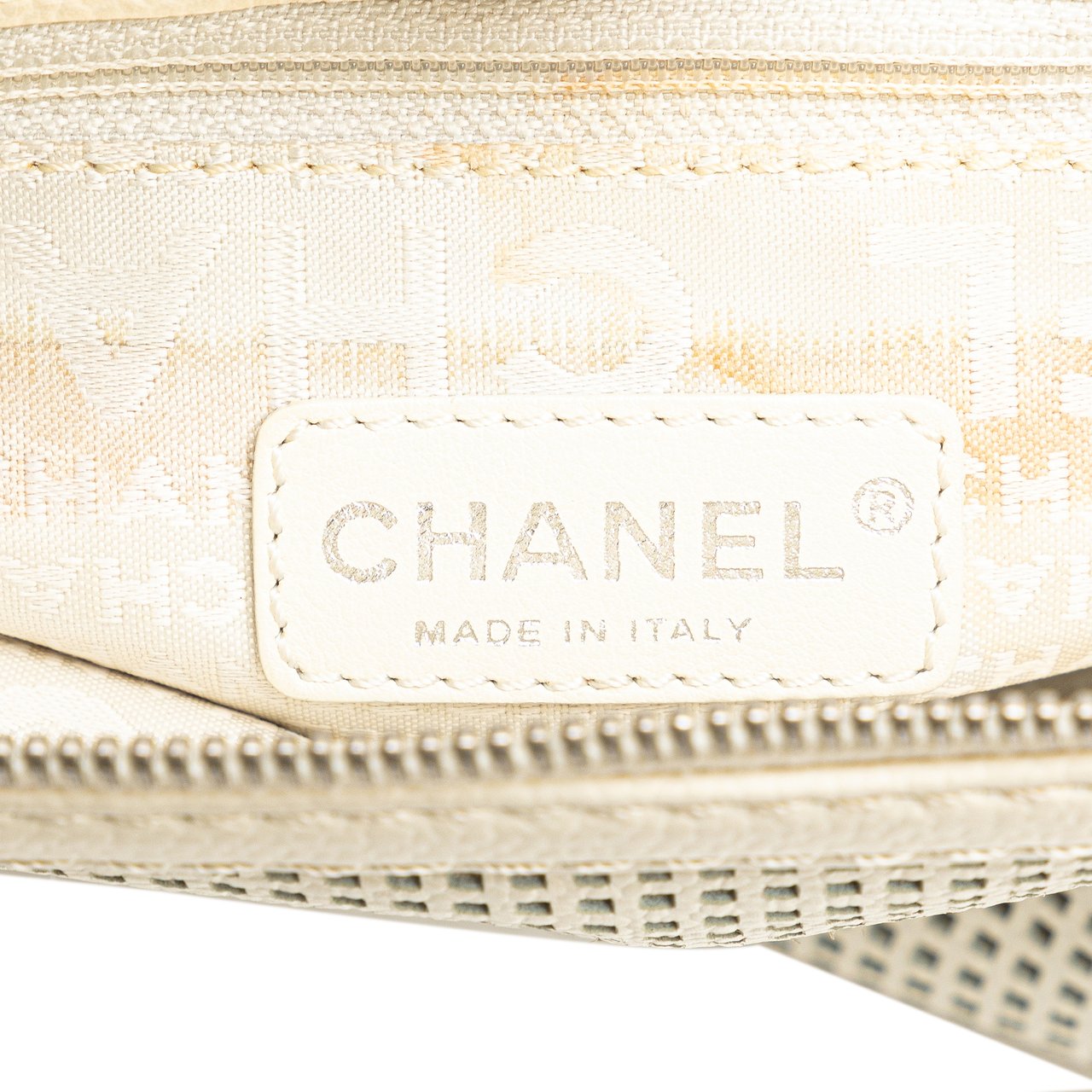 Chanel Caviar Perforated Pulley Shoulder Bag Wit