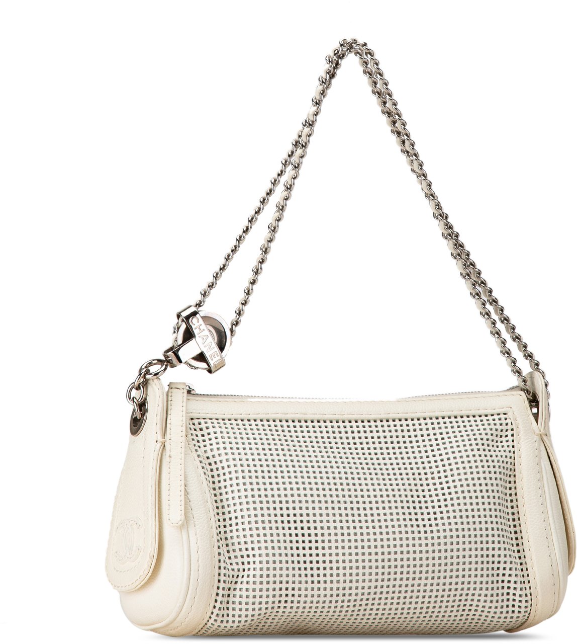 Chanel Caviar Perforated Pulley Shoulder Bag Wit