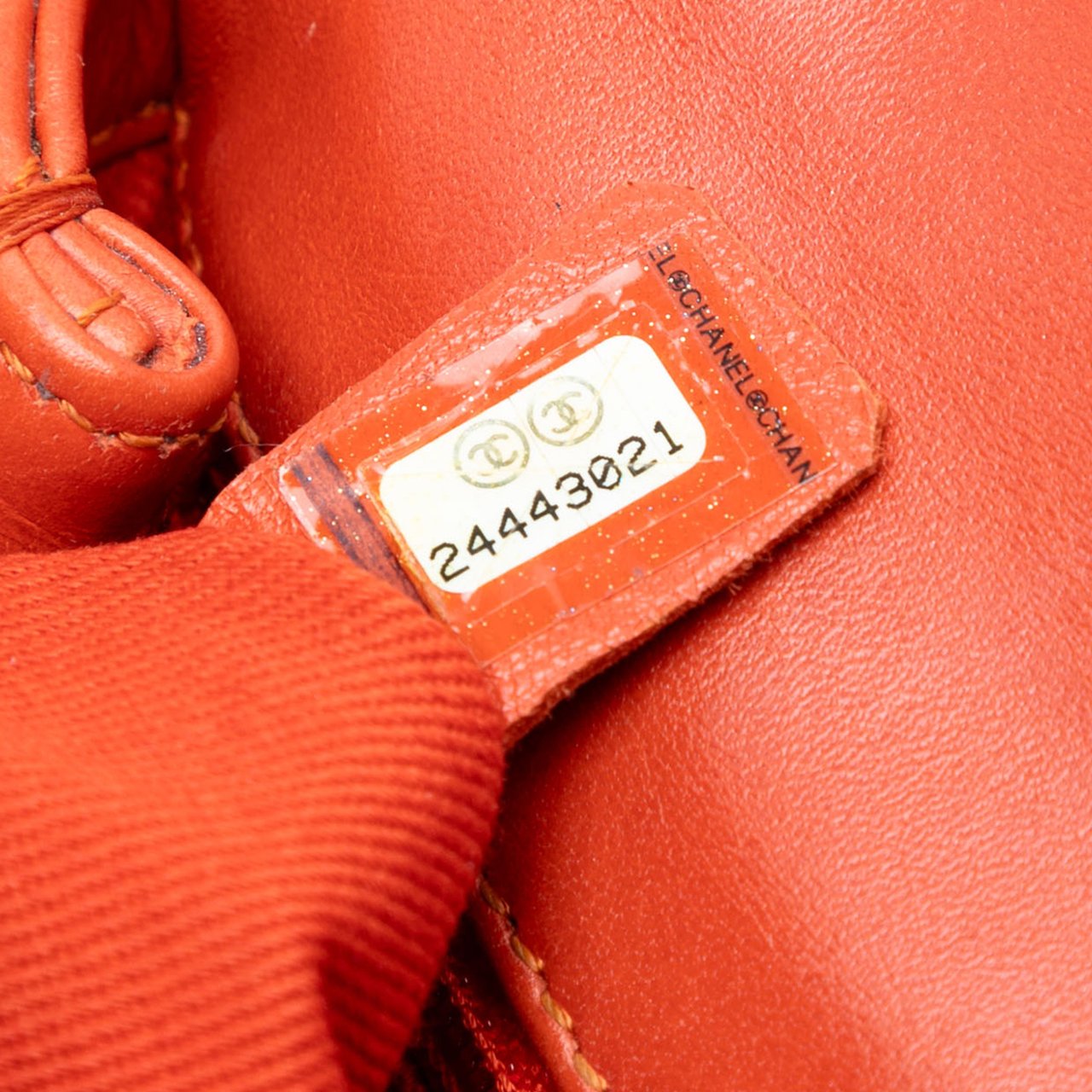 Chanel Mini Chevron Lambskin Coco Top Handle Bag Oranje