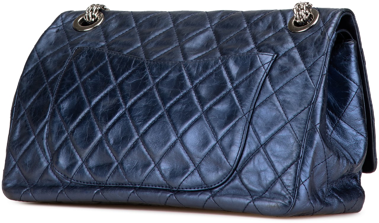 Chanel Reissue 2.55 Aged Metallic Calfskin Flap 226 Blauw