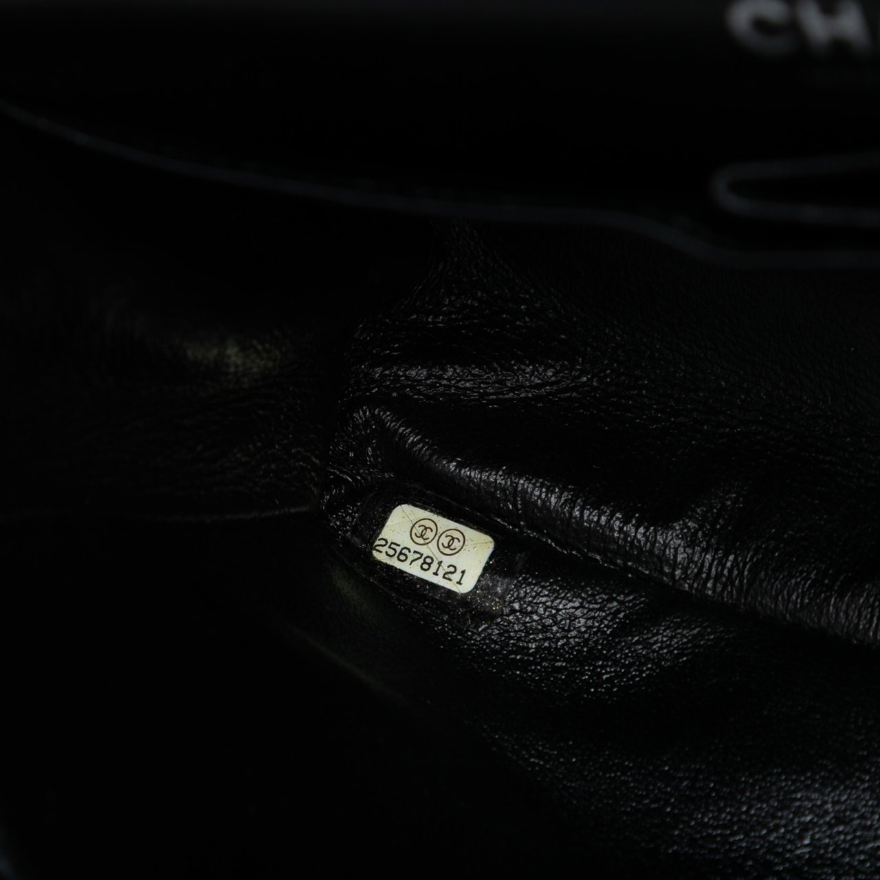 Chanel Small Classic Chevron Patent So Black Double Flap Zwart