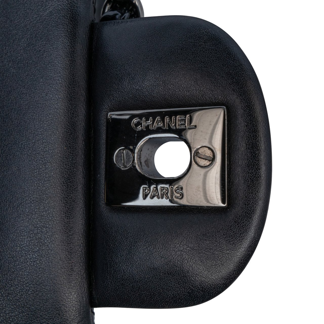 Chanel Mini Square Classic Patent Single Flap Zwart
