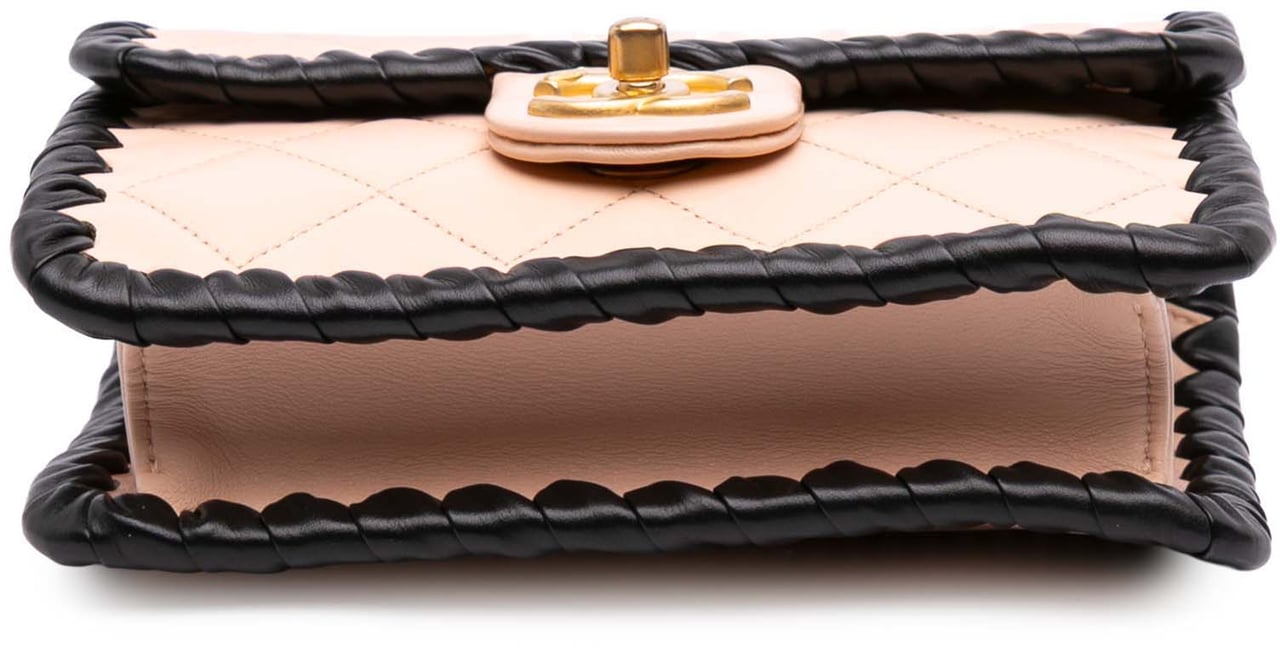 Chanel Mini Calfskin Braided My Own Frame Flap Roze