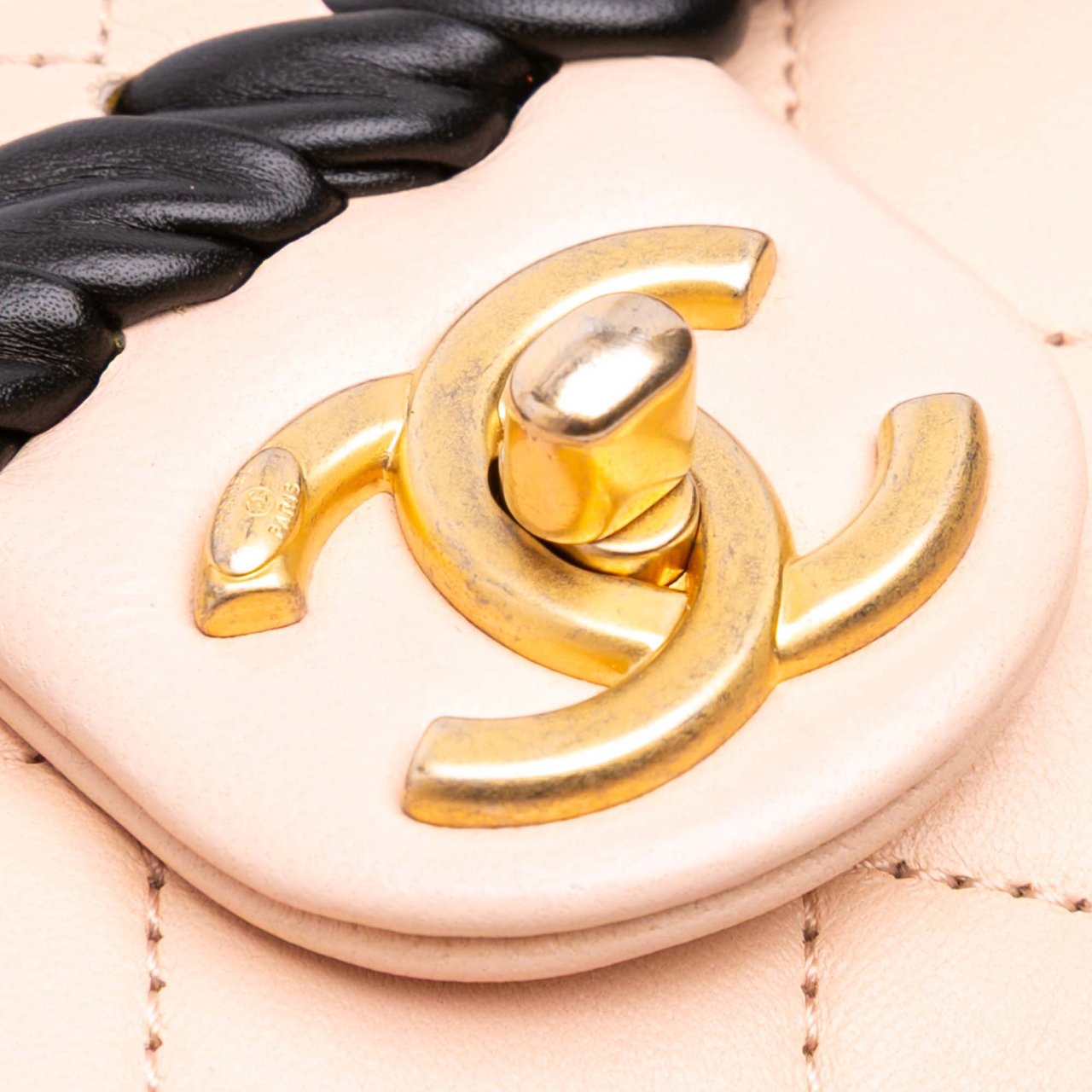 Chanel Mini Calfskin Braided My Own Frame Flap Roze