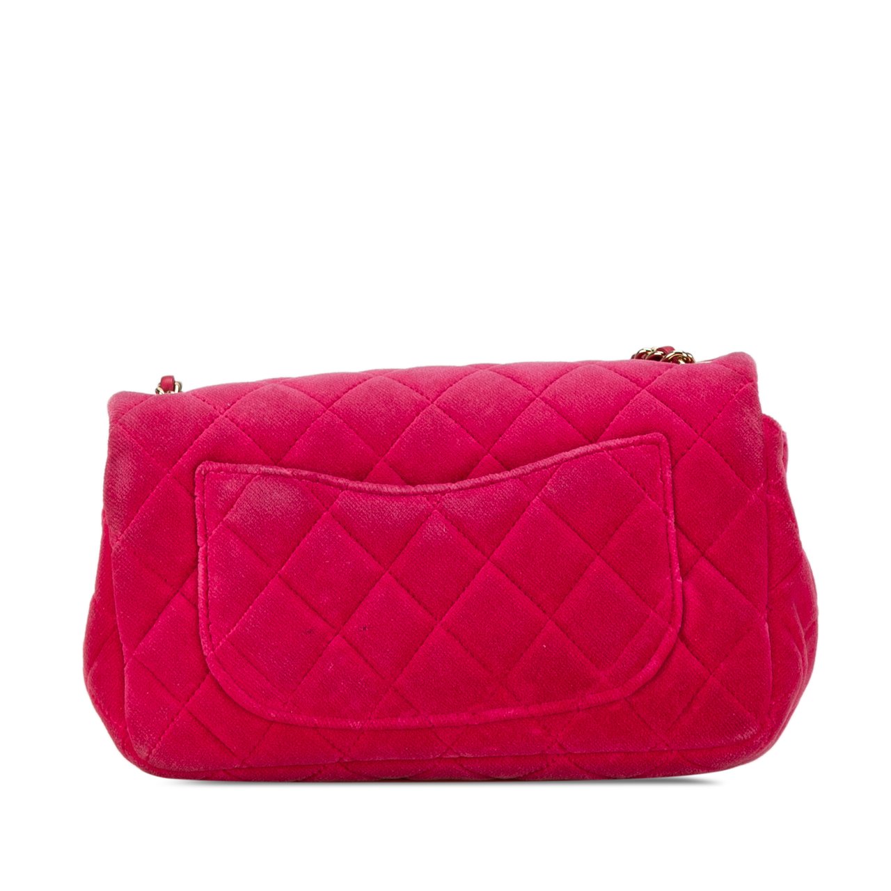 Chanel Mini Quilted Velvet Pearl Crush Single Flap Roze