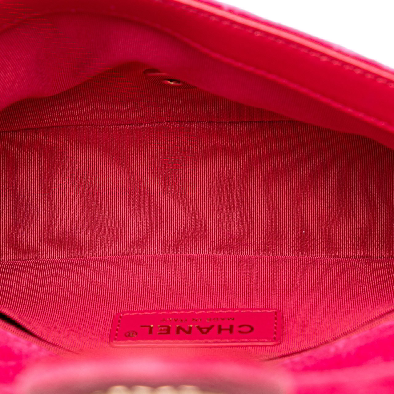 Chanel Mini Quilted Velvet Pearl Crush Single Flap Roze