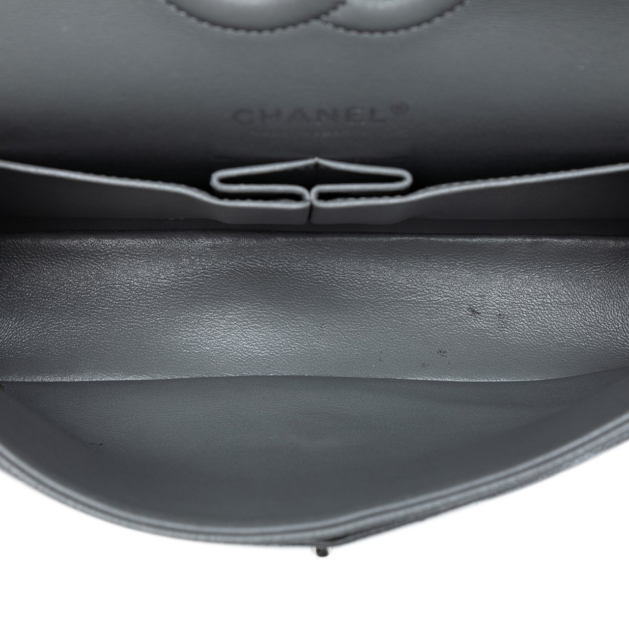 Chanel Medium Classic Caviar Double Flap Grijs