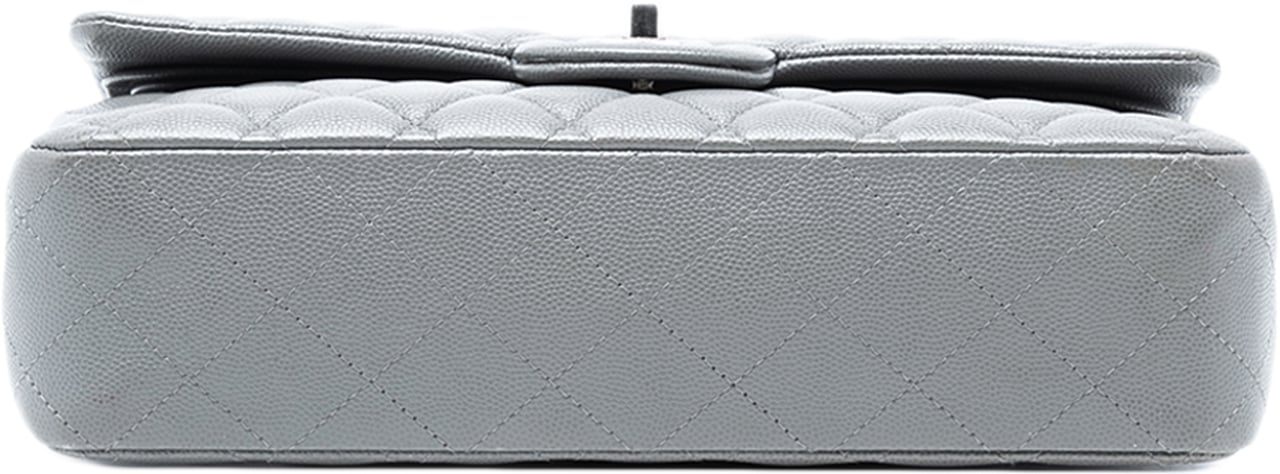 Chanel Medium Classic Caviar Double Flap Grijs