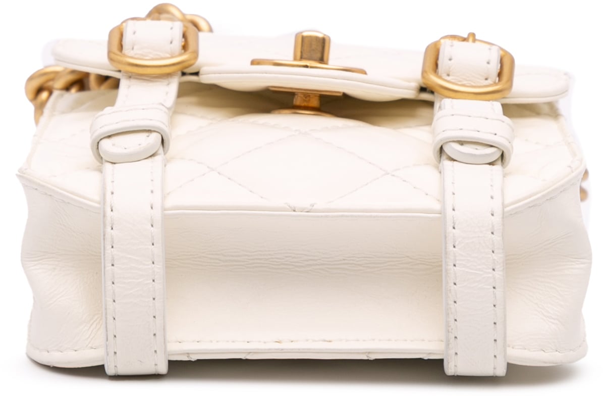 Chanel Mini Aged Calfskin City School Flap Wit