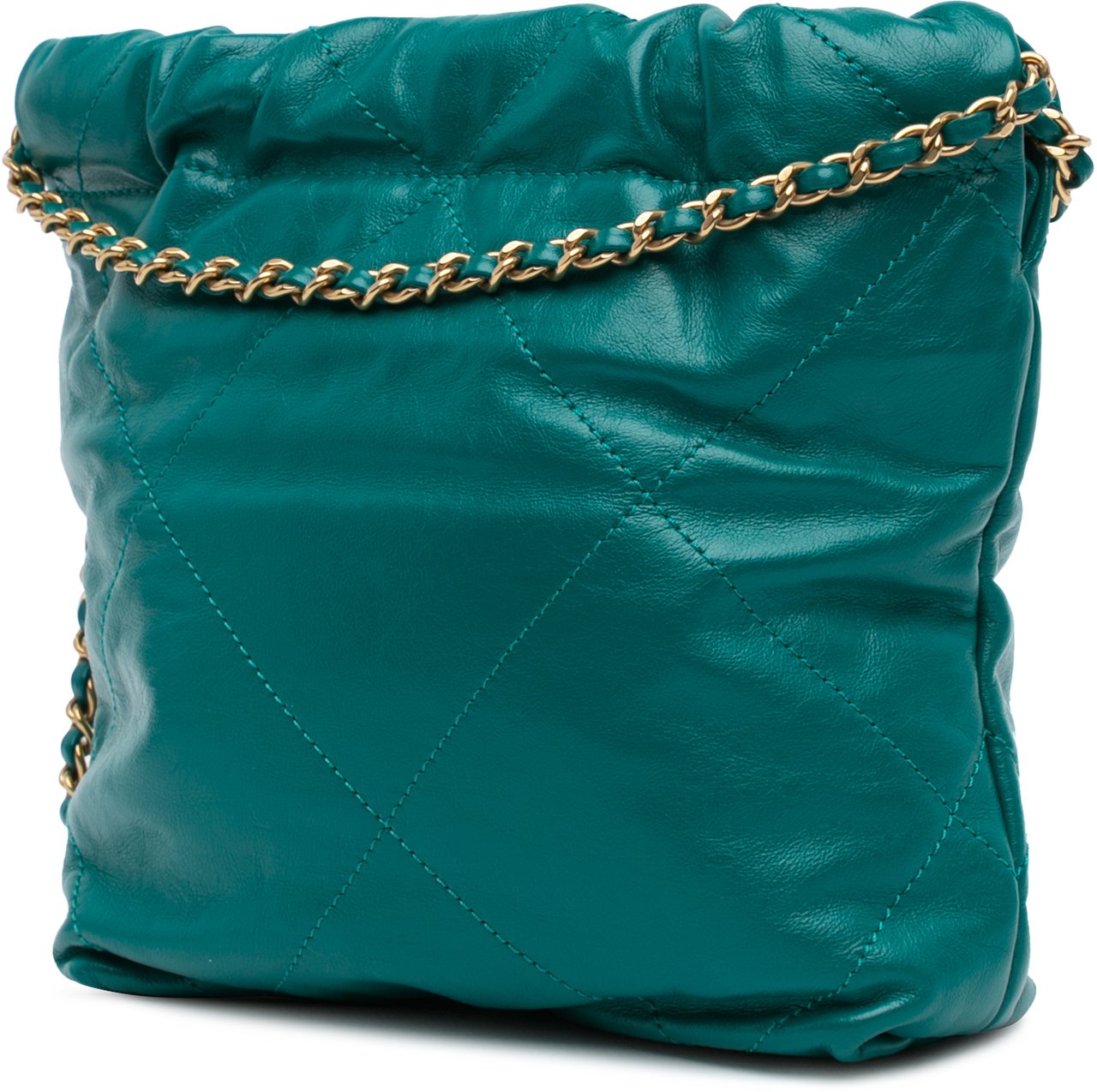 Chanel Mini Shiny Calfskin 22 Handbag Groen