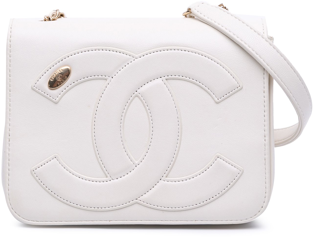 Chanel Lambskin CC Mania Flap Wit
