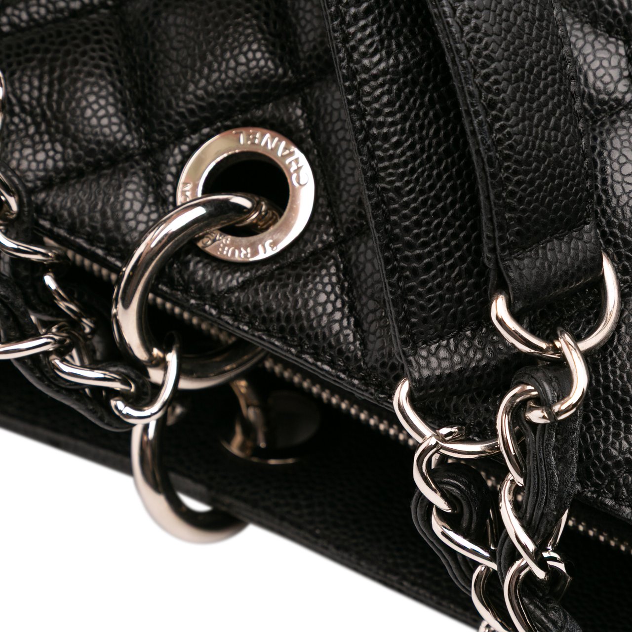Chanel Caviar Grand Shopping Tote Zwart