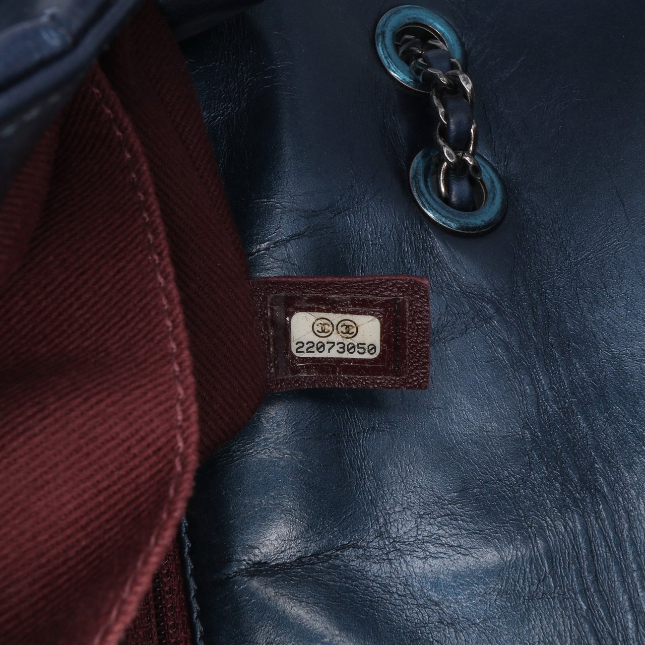 Chanel Quilted Glazed Calfskin Coco Pleats Flap Blauw
