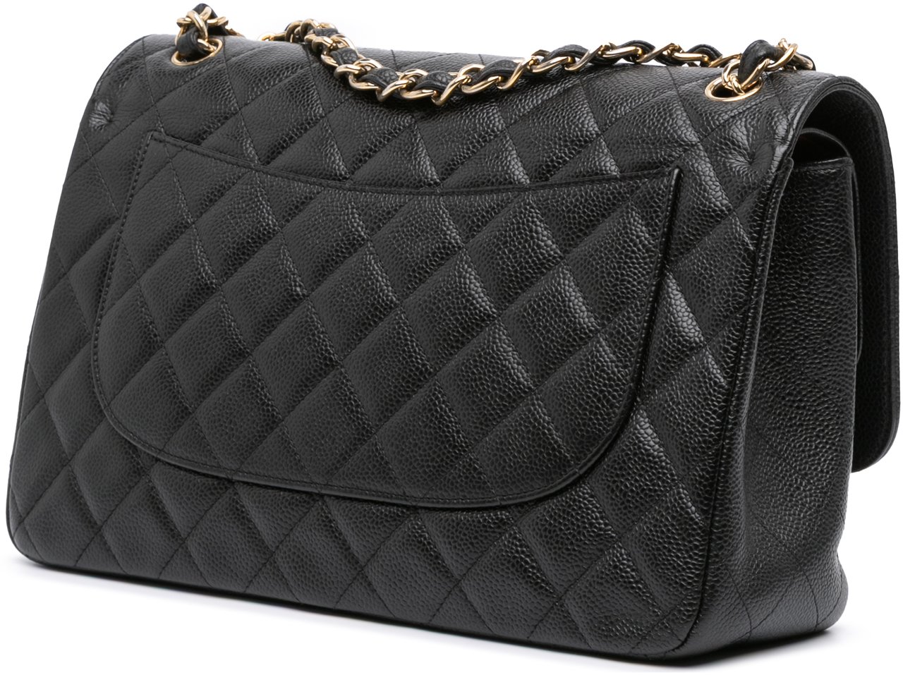 Chanel Jumbo Classic Caviar Double Flap Zwart
