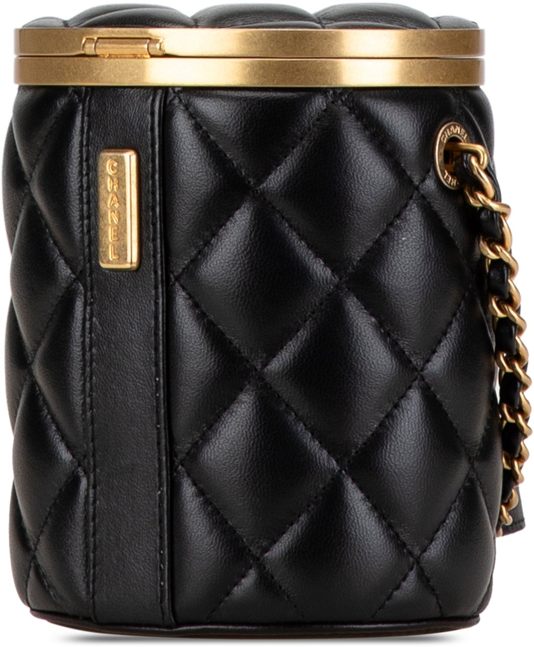 Chanel Mini Lambskin Crown Box Bag Zwart
