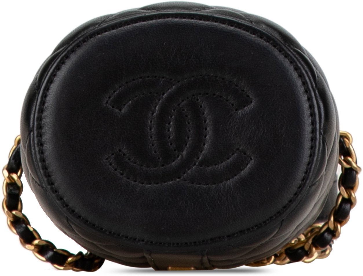 Chanel Mini Lambskin Crown Box Bag Zwart