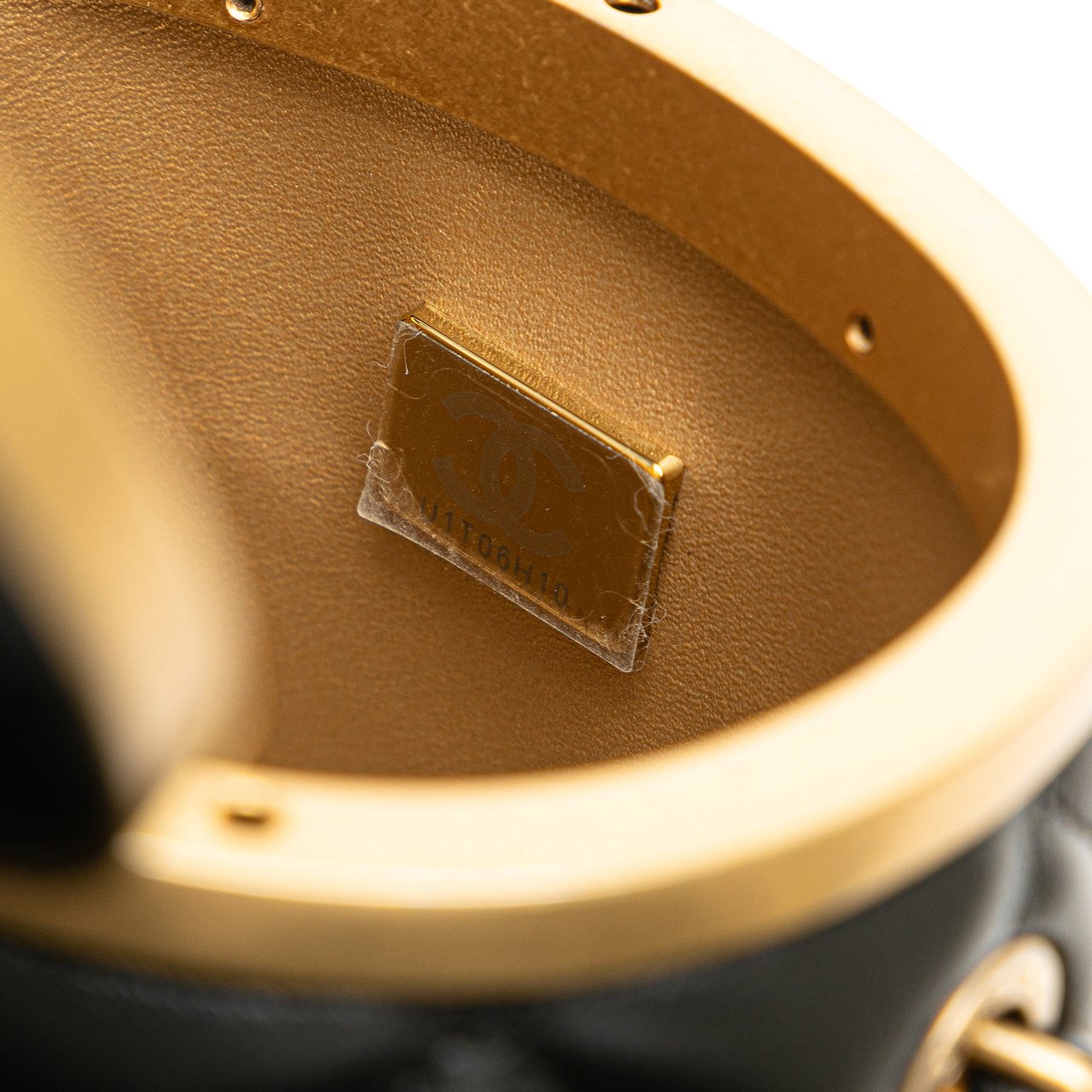 Chanel Mini Lambskin Crown Box Bag Zwart