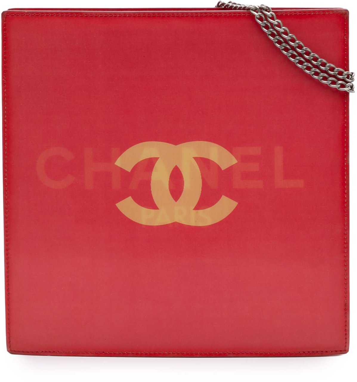 Chanel Vinyl Hologram CC Shoulder Bag Rood