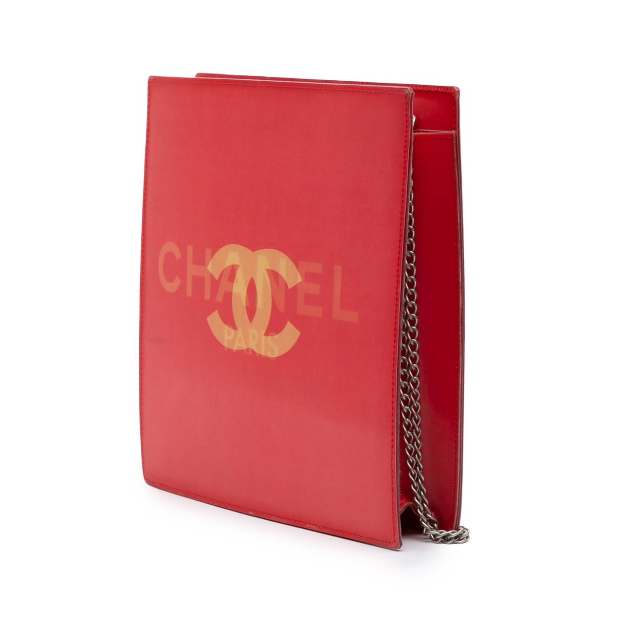 Chanel Vinyl Hologram CC Shoulder Bag Rood