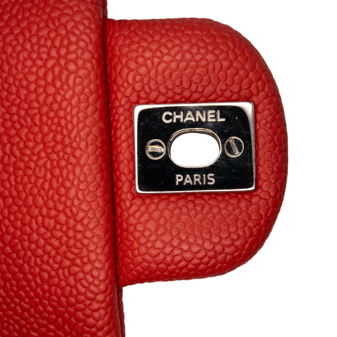 Chanel Medium Quilted Caviar Easy Flap Oranje