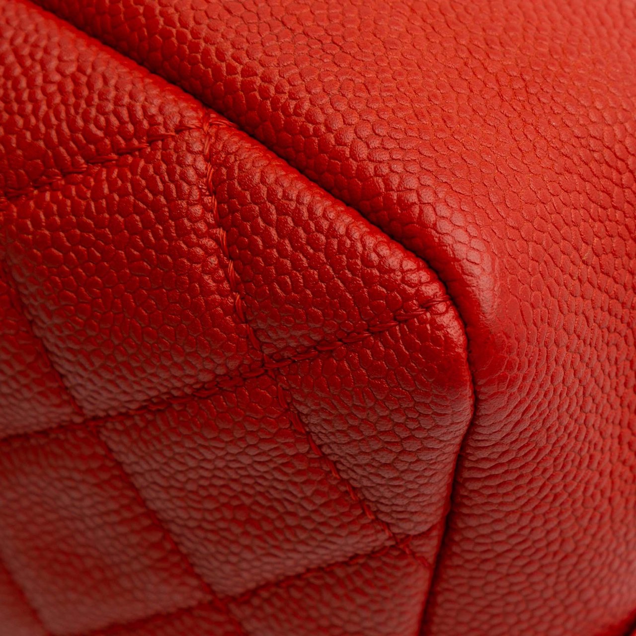 Chanel Medium Quilted Caviar Easy Flap Oranje