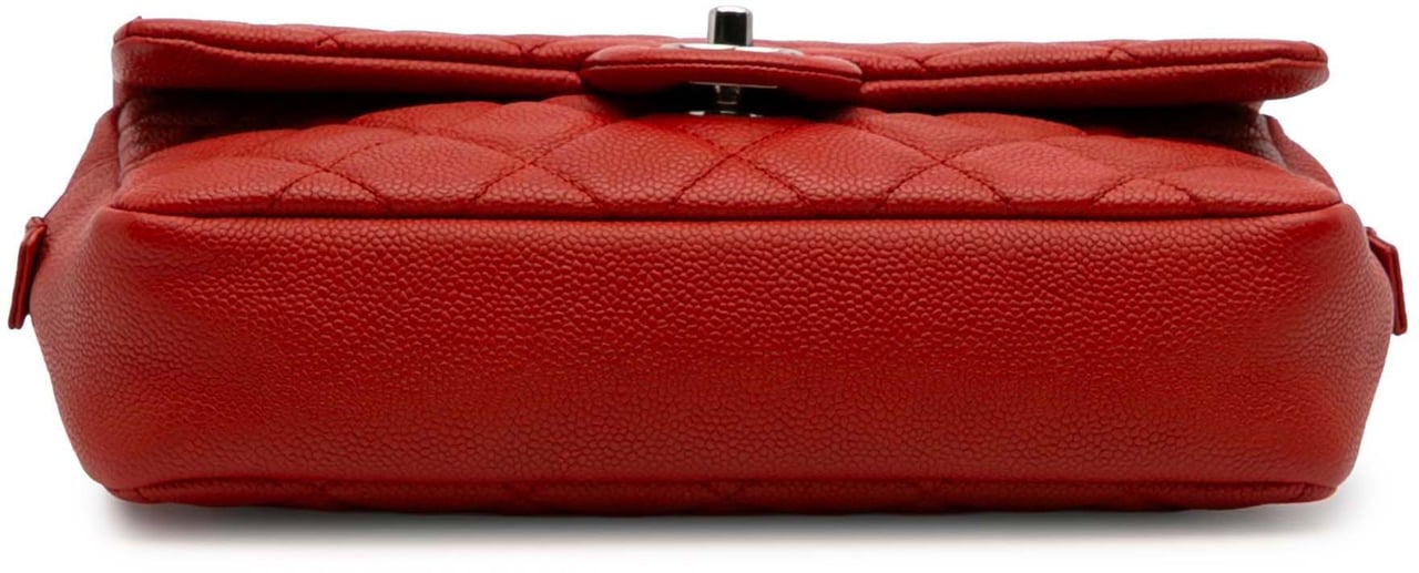 Chanel Medium Quilted Caviar Easy Flap Oranje