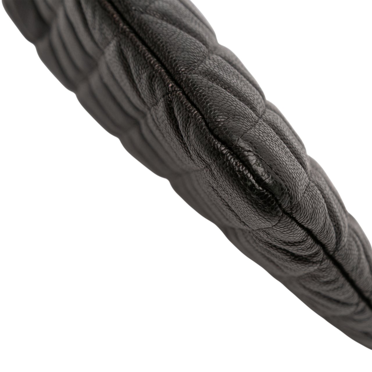 Chanel Medium Quilted Caviar Boy O Case Clutch Zwart