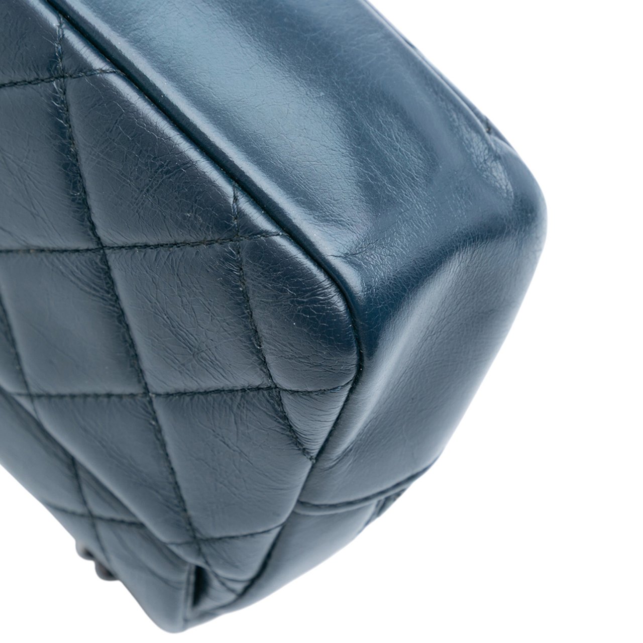 Chanel Small Glazed Calfskin Duo Color Flap Blauw