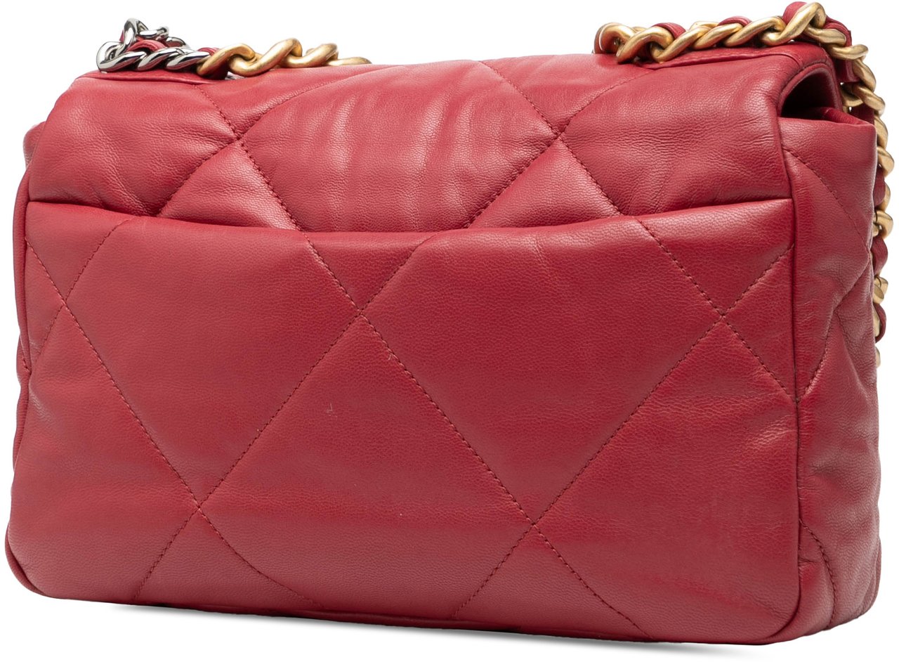 Chanel Medium Lambskin 19 Flap Rood