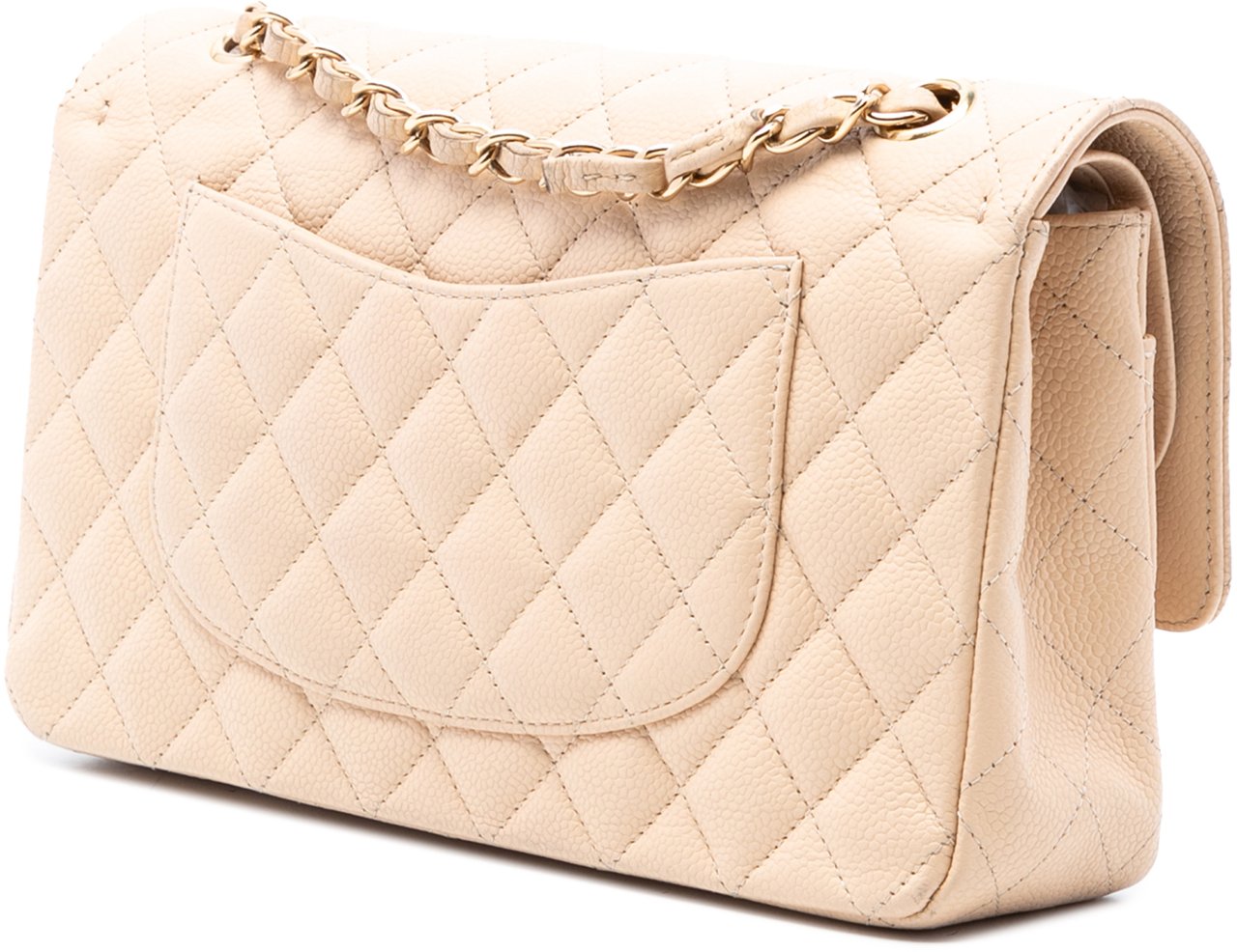 Chanel Medium Classic Caviar Double Flap Bruin