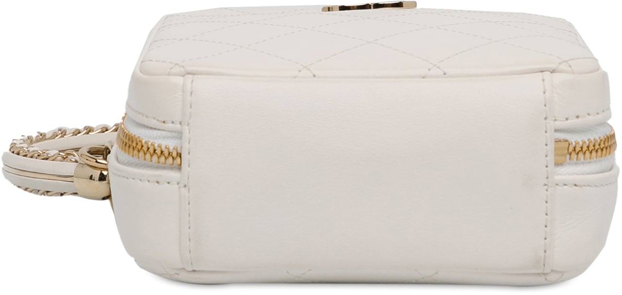 Chanel CC Lambskin Round Handle Camera Case Wit