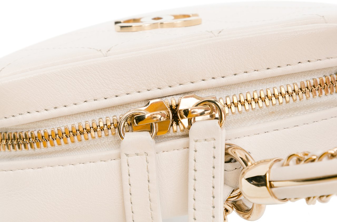 Chanel CC Lambskin Round Handle Camera Case Wit