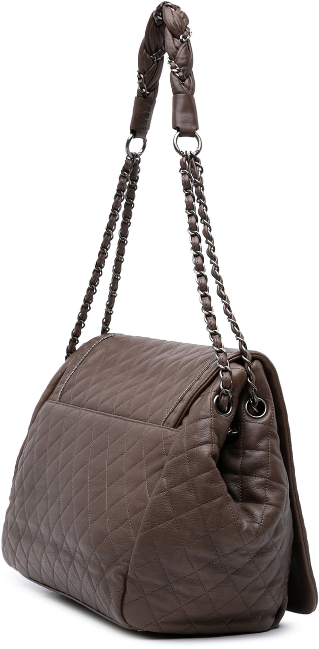 Chanel Large Quilted Calfskin Istanbul Accordion Flap Bruin
