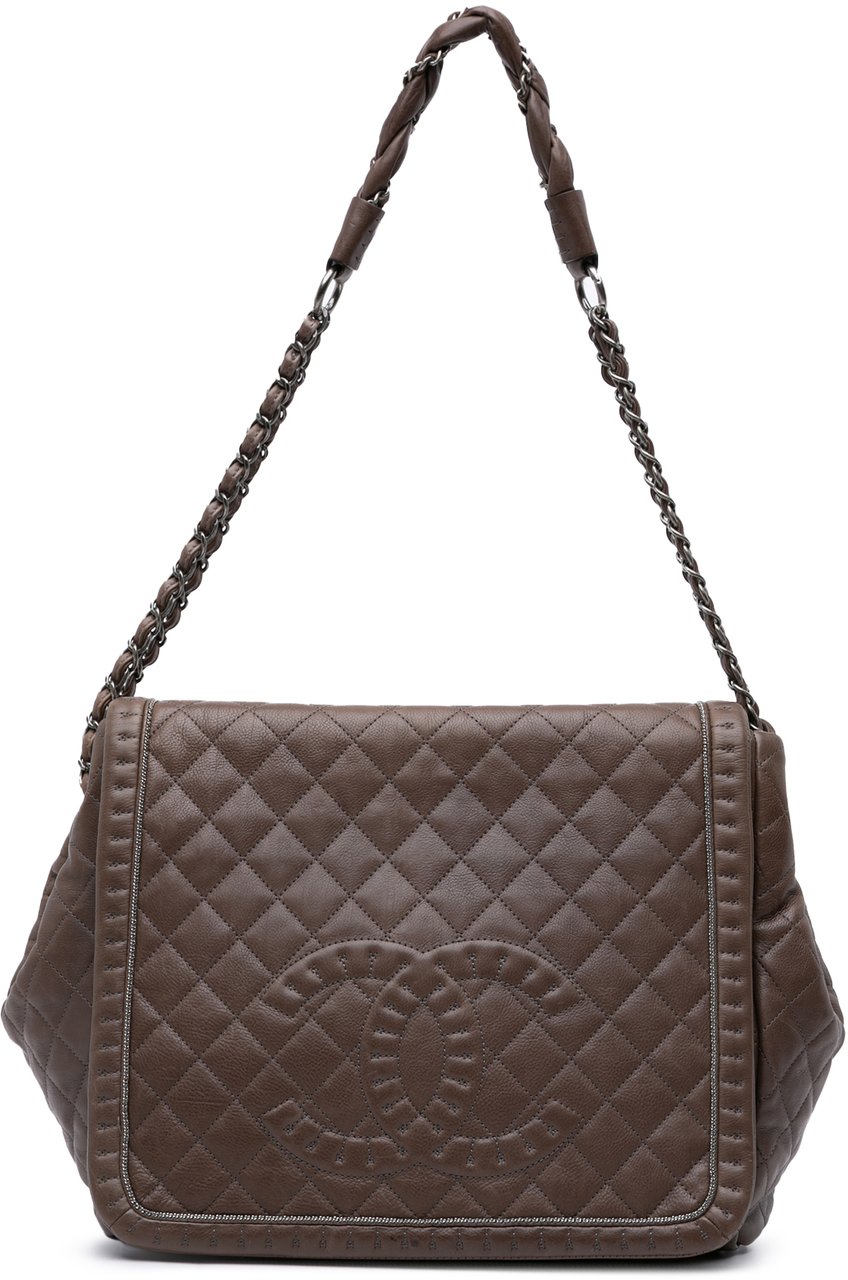 Chanel Large Quilted Calfskin Istanbul Accordion Flap Bruin