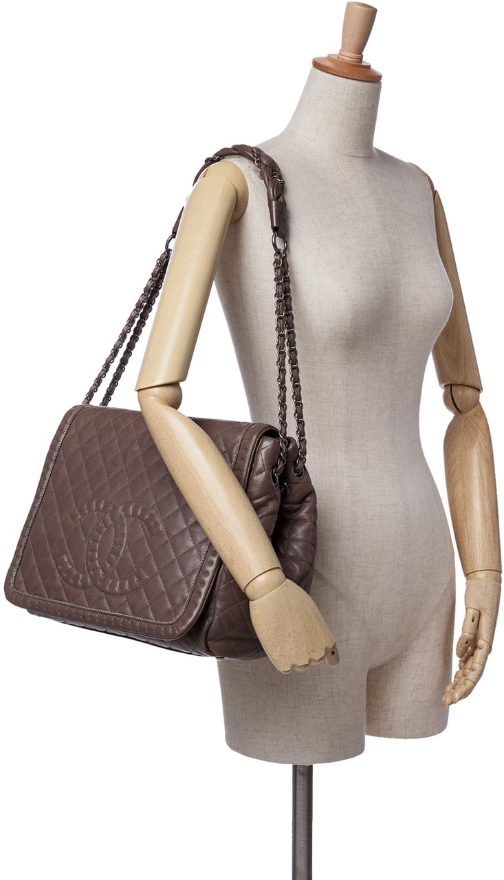 Chanel Large Quilted Calfskin Istanbul Accordion Flap Bruin
