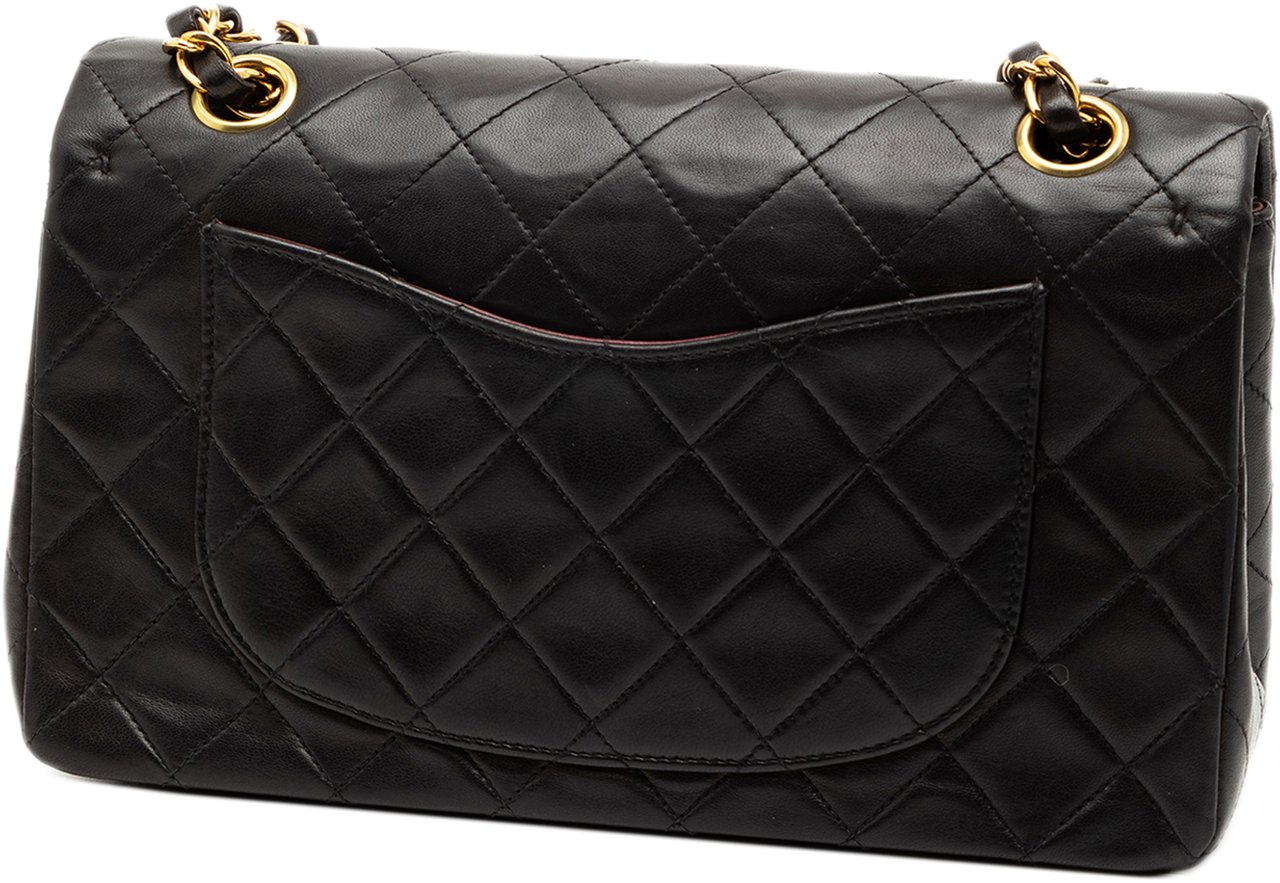 Chanel Small Classic Lambskin Double Flap Zwart