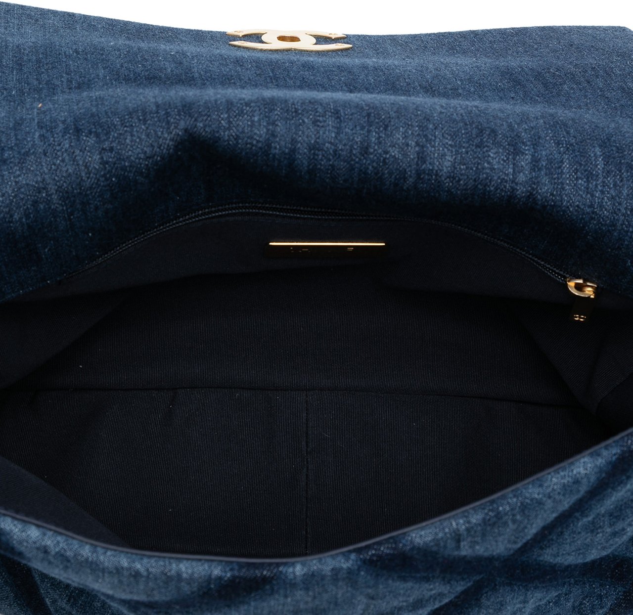 Chanel Large Denim 19 Flap Blauw
