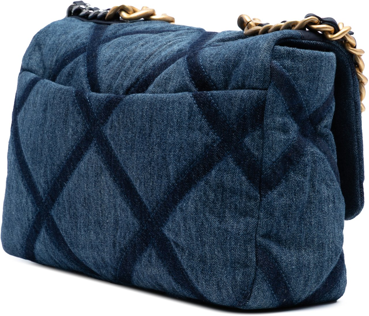 Chanel Large Denim 19 Flap Blauw