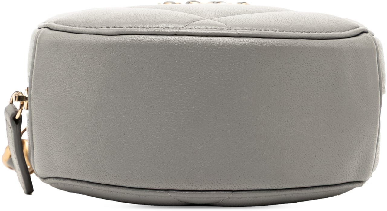 Chanel Lambskin 19 Round Clutch with Chain Grijs