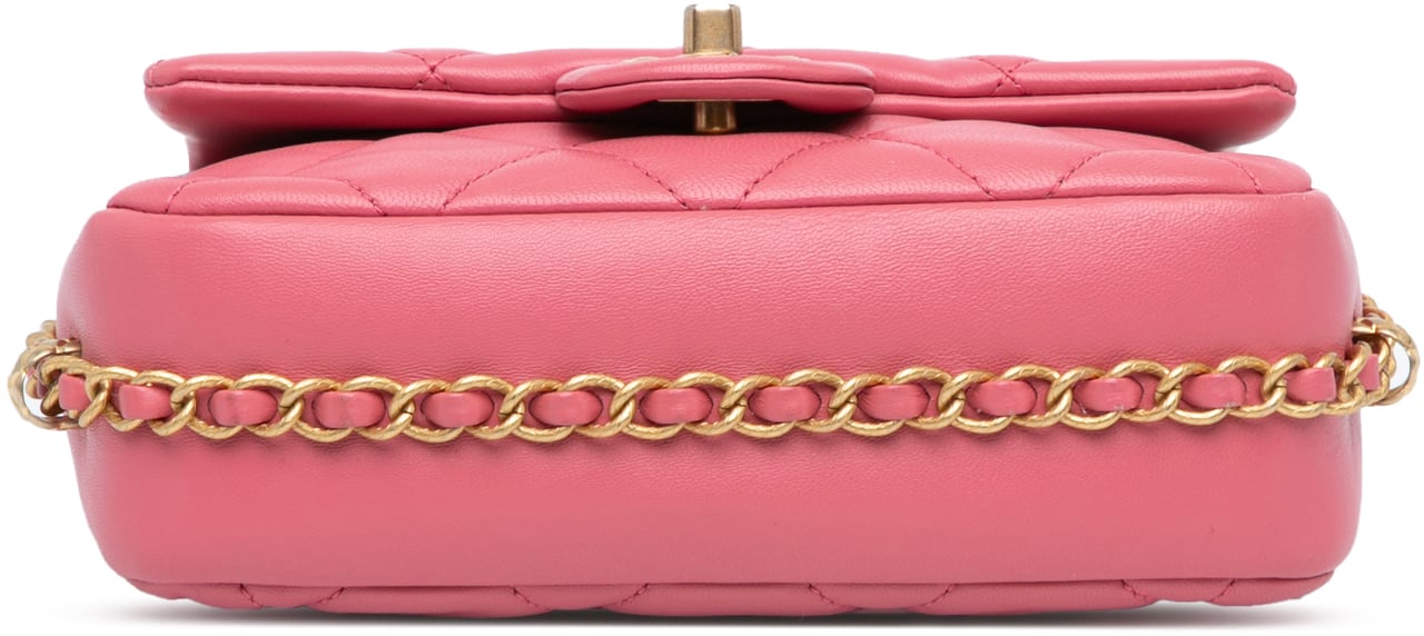 Chanel Small Quilted Lambskin Dynasty Flap Roze