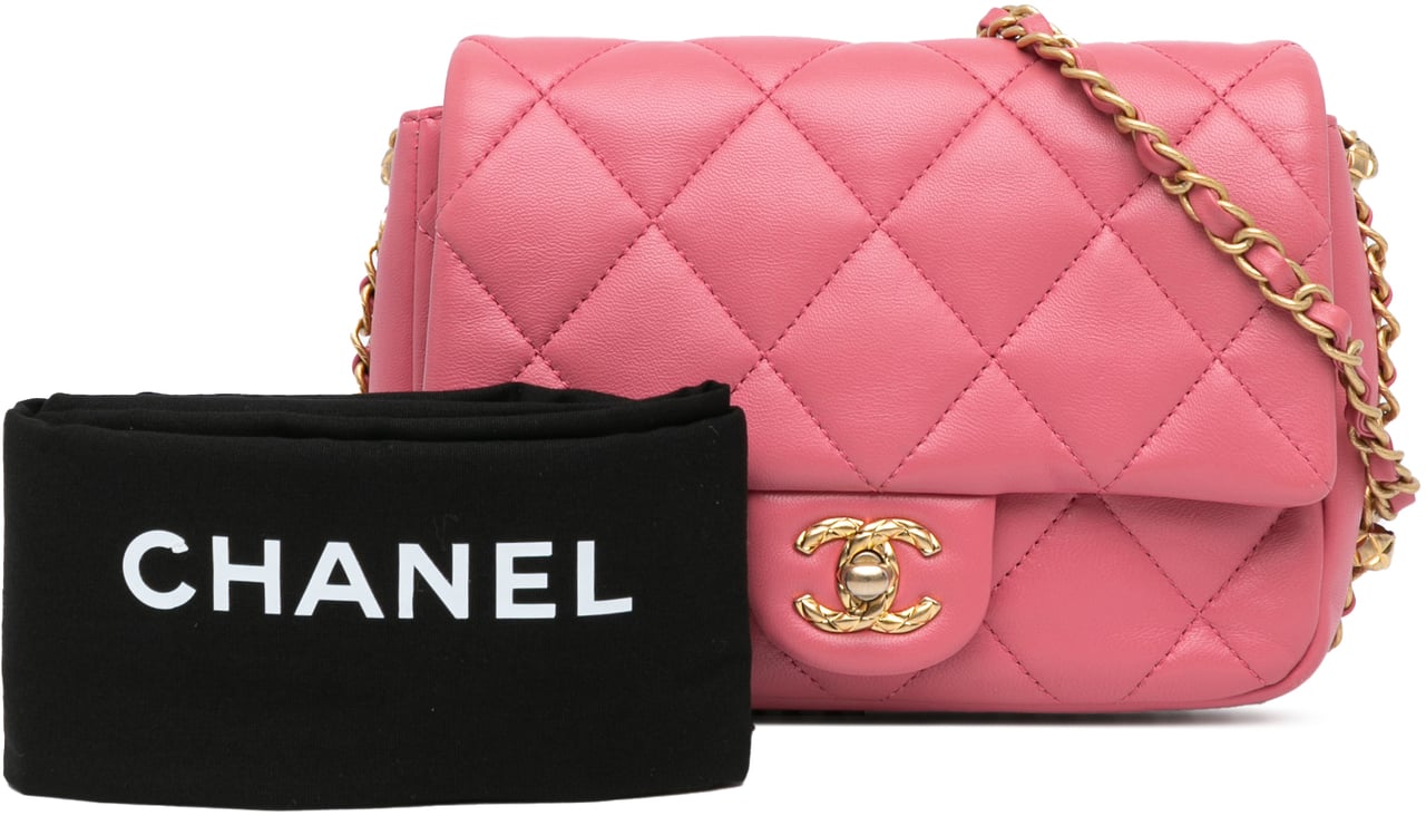 Chanel Small Quilted Lambskin Dynasty Flap Roze