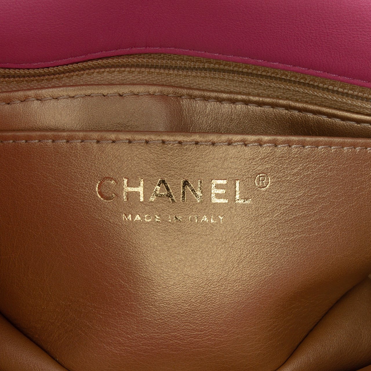 Chanel Mini Rectangular Classic Lambskin Pearl Crush Single Flap Roze