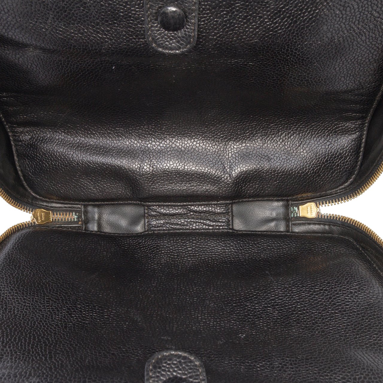 Chanel CC Caviar Vanity Case Zwart