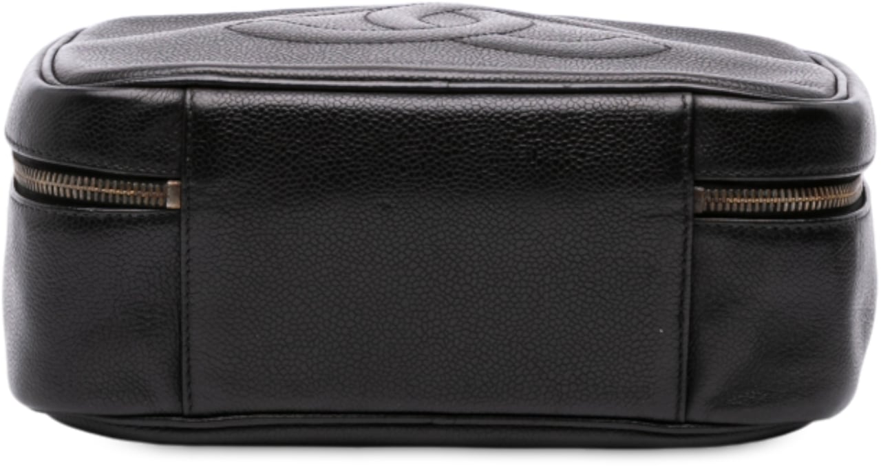 Chanel CC Caviar Vanity Case Zwart