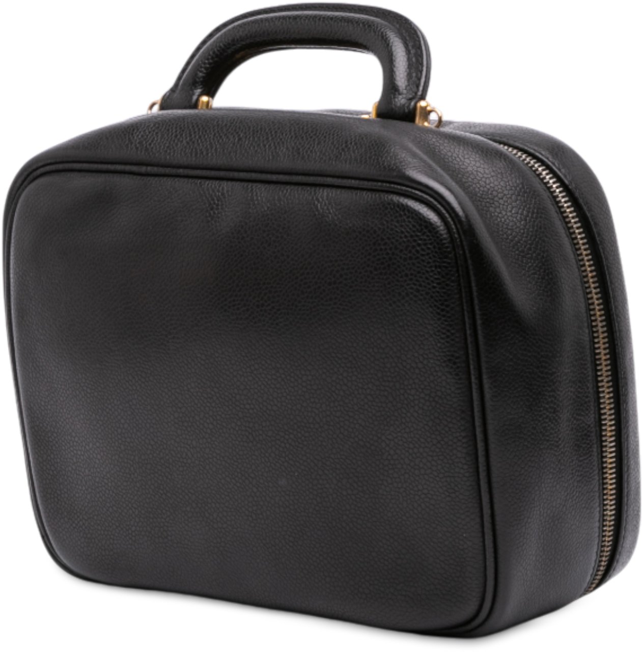 Chanel CC Caviar Vanity Case Zwart